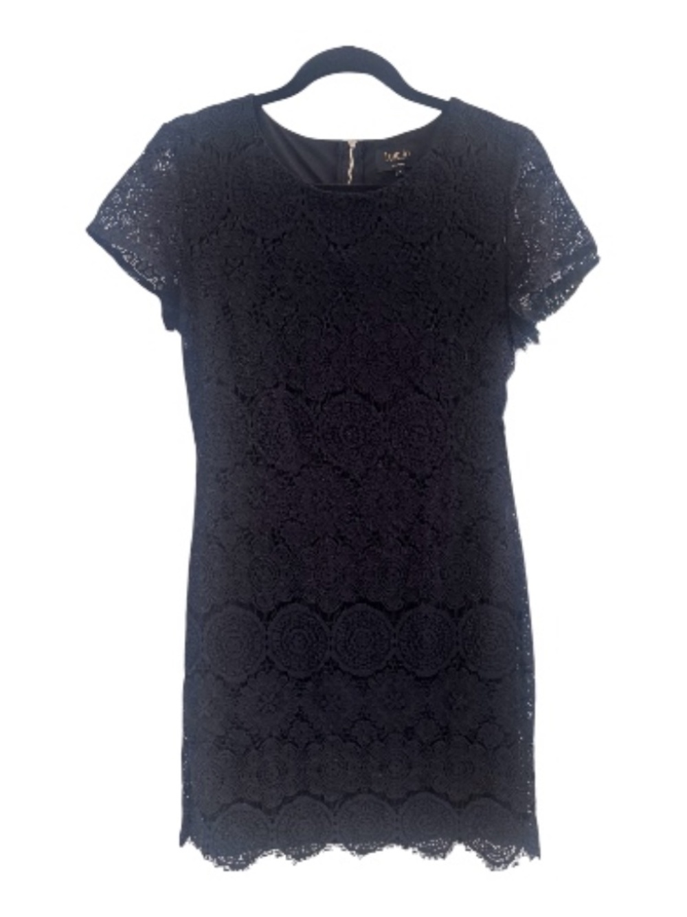 NWT Laundry by Shelli Segal Black Lace Shift Dress Size 6